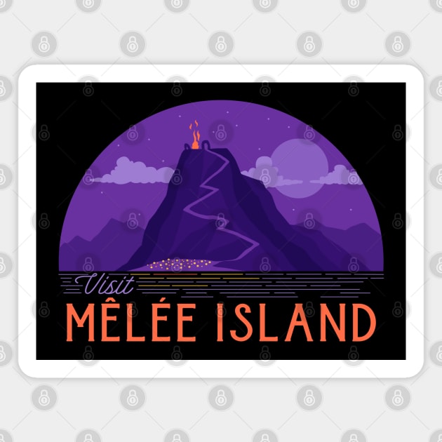 Visit Melee Island - 90s gaming Magnet by Sachpica